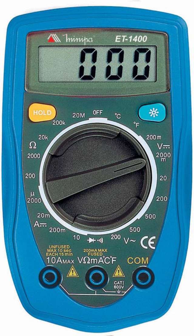 Multímetro Digital Minipa Modelo ET-1400