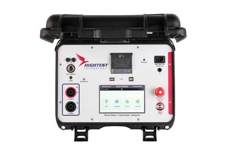 Analisador de transformador trifásico