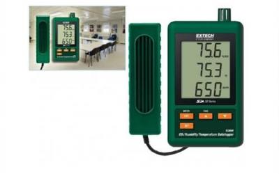 Registrador de dados de CO2 umidade temperatura Extech modelo SD-800